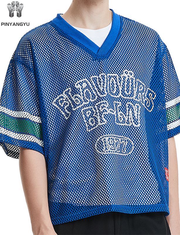 تي شيرت شبكي كبير مخصص، تي شيرت شبكي بفتحة كبيرة يسمح بمرور الهواء للرياضة والصيف