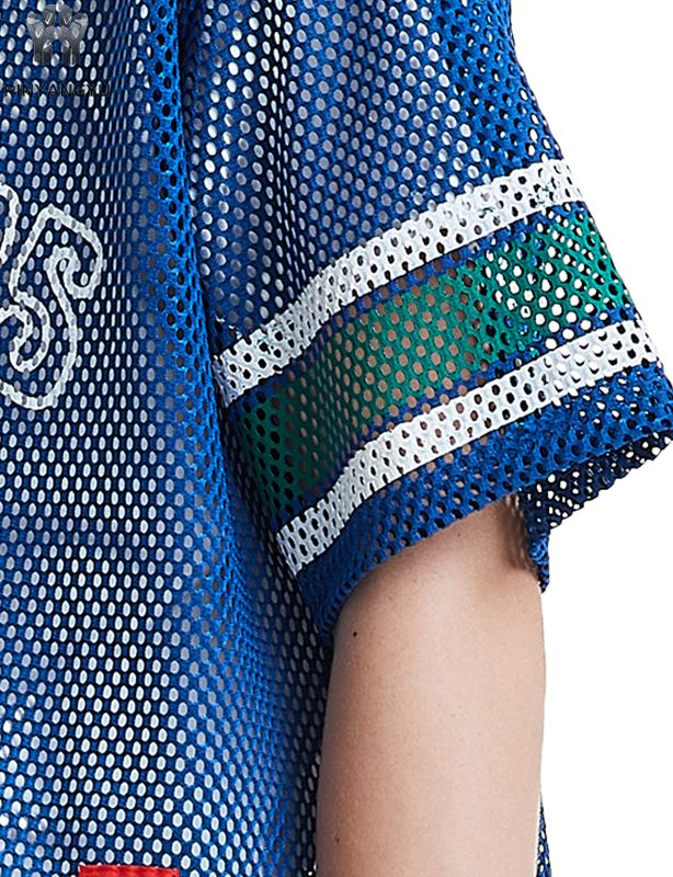 تي شيرت شبكي كبير مخصص، تي شيرت شبكي بفتحة كبيرة يسمح بمرور الهواء للرياضة والصيف