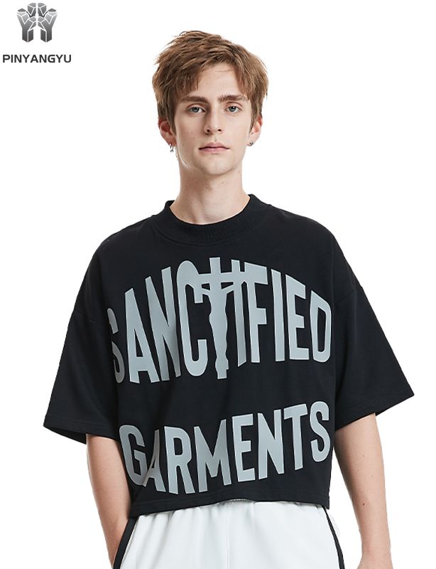 قميص قصير أسود - تي شيرت قطني ناعم مخصص وشخصي